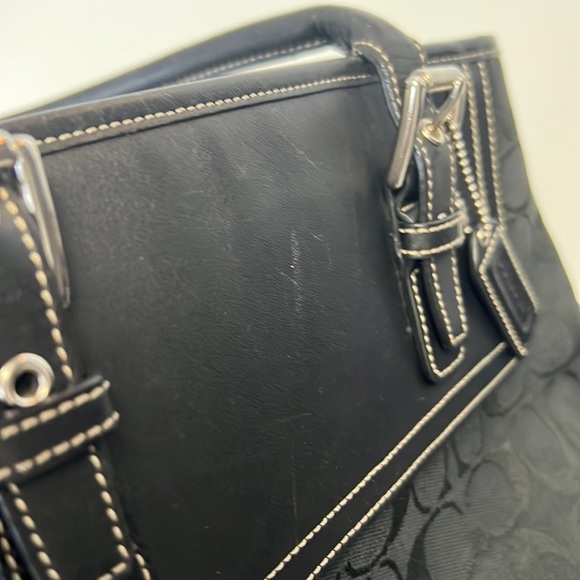Authentic Coach Black Signature tote F11220 - Picture 16 of 16